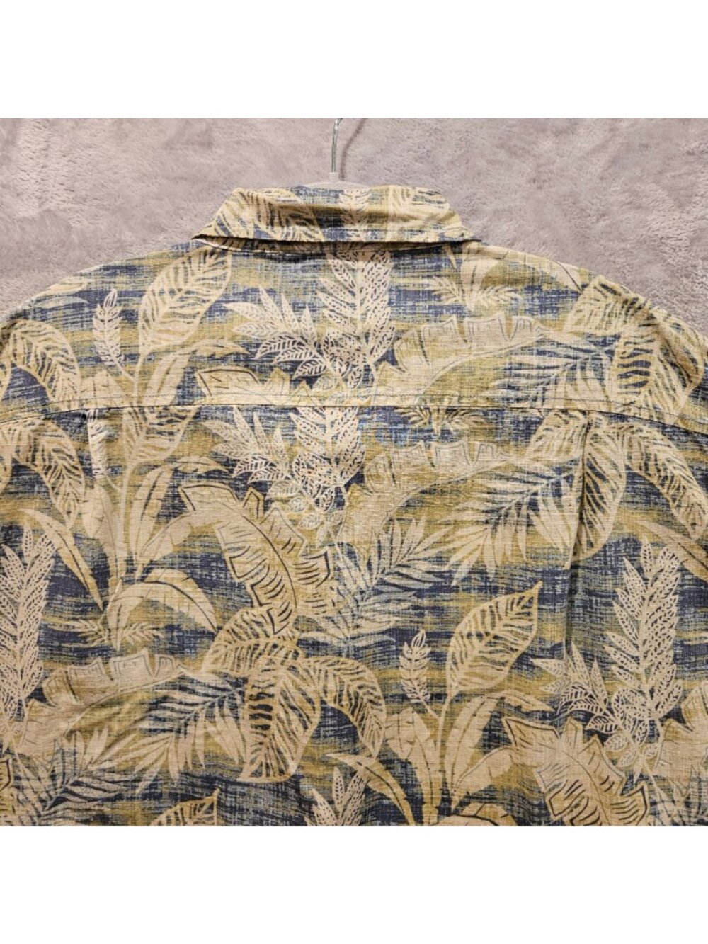 Red Head Hawaiian Shirt Mens 3XL Blue Ivory Palms 100% Cotton Button Up Vacation - Picture 8 of 8